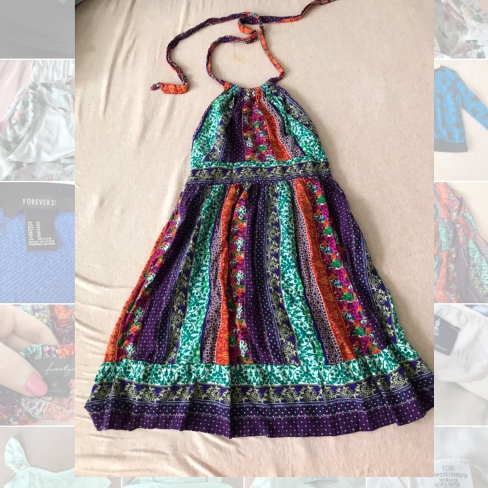 Boho halter sun dress